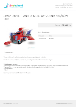 simba dickie transformers wyrzutnik krążków 6003