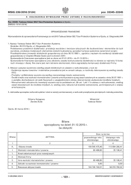 Sprawozdanie finansowe  - Internetowy Monitor Sądowy i