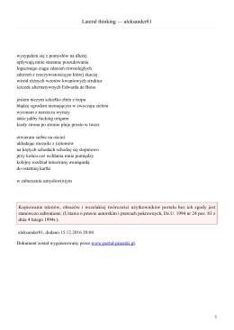 Lateral thinking &mdash; aleksander81