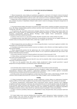 INSTRUKCJA O WIZYCIE DUSZPASTERSKIEJ