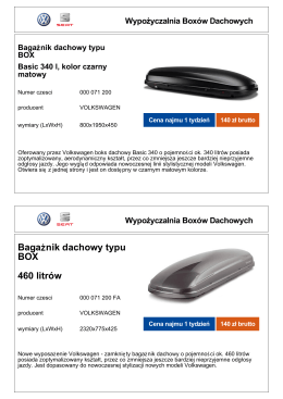Bagażnik dachowy typu BOX Basic 340 l, kolor czarny