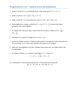 Trygonometria cz.2 – zadania przed sprawdzianem