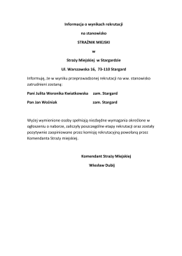 wynik rekrutacji 2016