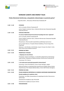 warsaw climate and energy talks