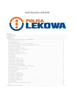 katalog lek&oacute;w - Tu i Zdrowie