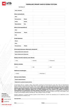 Formularz - osoba fizyczna