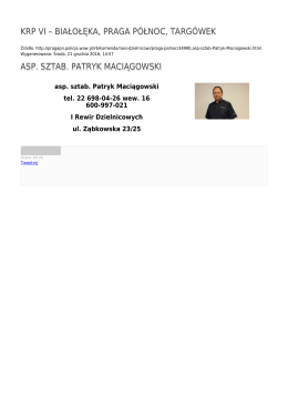 Generuj PDF - KRP VI &ndash; Białołęka, Praga P&oacute;łnoc, Targ&oacute;wek