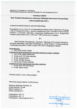1. &sect; 2. - Wydział Dziennikarstwa, Informacji i Bibliologii UW