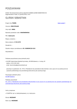Generuj PDF - Poszukiwani