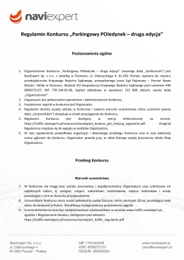 Regulamin Konkursu &bdquo;Parkingowy POIedynek &ndash; druga edycja&rdquo;