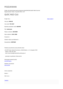 Generuj PDF - Poszukiwani