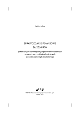 Sprawozdanie finansowe za 2016 rok