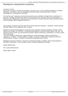 Mikołajkowa niespodzianka licealist&oacute;w