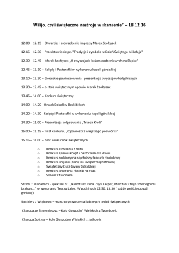 Szczegółowy program