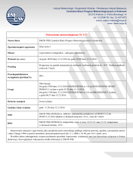 12.12Ostrzeżenie Meteorologiczne o silnym