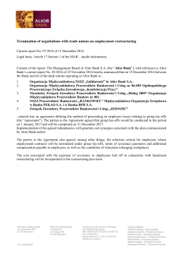 Termination of negotiations with trade unions on