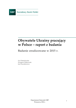 Obywatele Ukrainy pracujący w Polsce – raport z badania