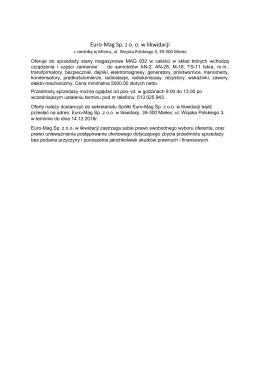 Euro-Mag Sp. z oo w likwidacji