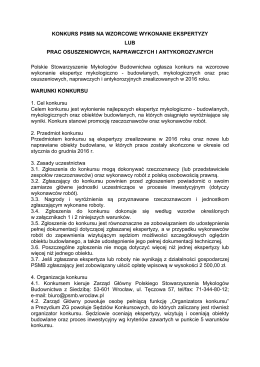 Więcej - Polskie Stowarzyszenie Mykolog&oacute;w Budownictwa