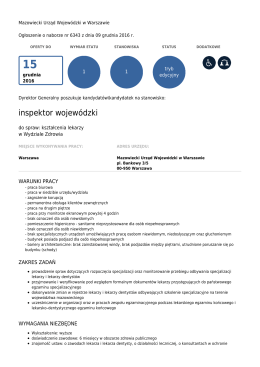 inspektor wojew&oacute;dzki - Biuletyn Informacji Publicznej, Mazowiecki