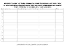 Tu zachęcam do pobrania druków list do zbierania