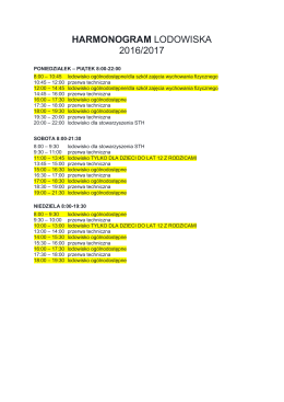 HARMONOGRAM LODOWISKA 2016/2017