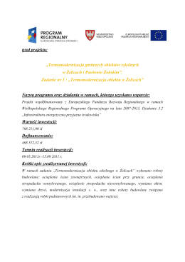 Termomodernizacja gminnych obiektów
