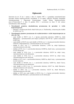 Wykaz nieruchomości do sprzedaży i wydzierżawienia (art. 35 u.g.n.)