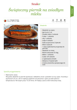 Świąteczny piernik na zsiadłym mleku
