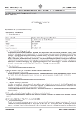 Sprawozdanie finansowe  - Internetowy Monitor Sądowy i