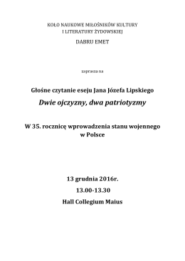 Dwie ojczyzny, dwa patriotyzmy
