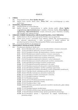 Statut Sp&oacute;łki Ferro SA.DOCX