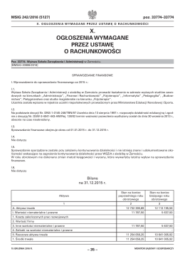 Sprawozdanie finansowe  - Internetowy Monitor Sądowy i