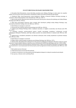STATUT DIECEZJALNEJ RADY EKONOMICZNEJ