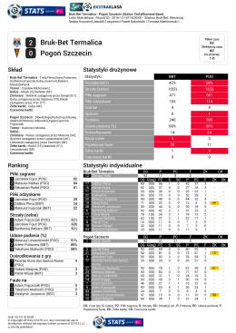 Statystyczny raport - Termalica Bruk