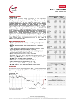 Czekając na Fed - Dom Maklerski BDM SA