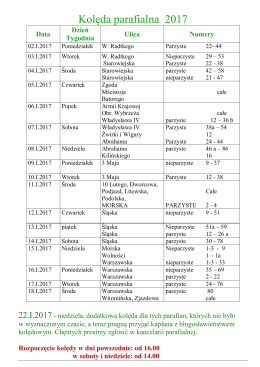 Kolęda parafialna 2012