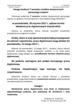 Uwaga studenci 7 sem_2016Z