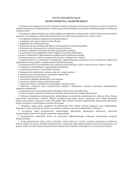 WYTYCZNE DOTYCZĄCE DUSZPASTERSTWA AKADEMICKIEGO