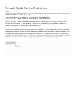 Generuj PDF - Komenda Miejska Policji w Częstochowie