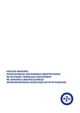 ogólne warunki dodatkowego grupowego ubezpieczenia