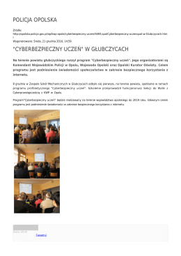 "cyberbezpieczny uczeń" w głubczycach