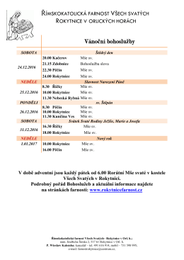 Vánoční bohoslužby