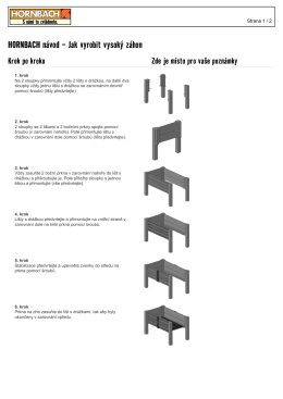 HORNBACH návod - Jak vyrobit vysoký záhon