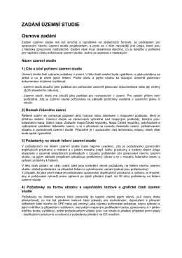 16. &Uacute;zemn&iacute; studie a jej&iacute; zad&aacute;n&iacute;