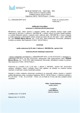 PERIAN Marius Mircea - Ministerstvo vnitra Česk&eacute; republiky