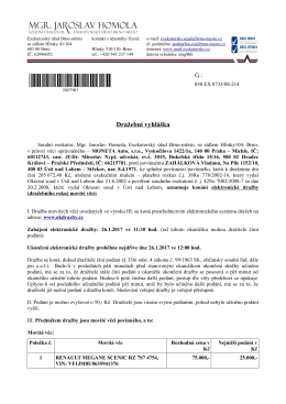 Dražba č.j. 030 EX 8733/08