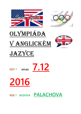Informace pro vás