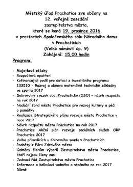 Program - Prachatice