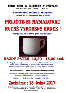 více informací - Dům Dětí a Mládeže Příbram